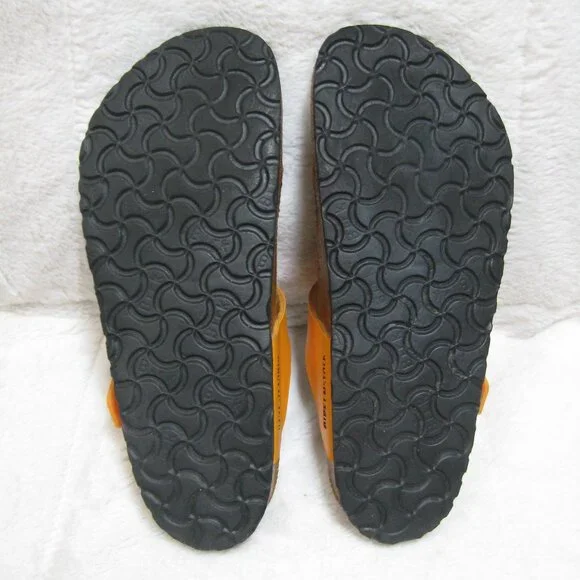 Birkenstock GIZEH Birko Flor Citrine Orange 40 R US W 9 M 7 - Picture 4 of 12